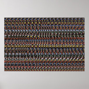 36-inch x24-inch "Soccer Star" 3D-Poster van Magic Poster