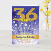 36 jaar herstel Jubileum vet cijfer Kaart (Gele Bloem)