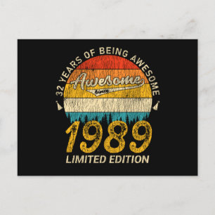 36 Jaar Oud 1989 Retro Geweldig 36e Verjaardag Cad Briefkaart
