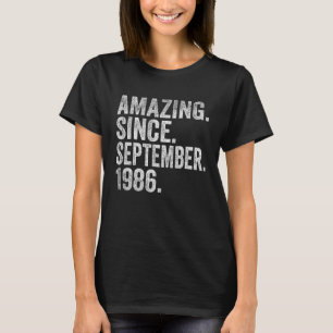 36 jaar oud 36e verjaardag geweldig sinds septembe t-shirt
