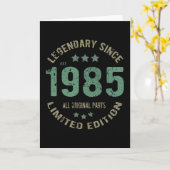 36 jaar oud bday 1985 legende sinds 36e verjaardag kaart (Gele Bloem)