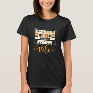 36 jaar oud dag beste van 1986 Cassettebandje 36e T-shirt