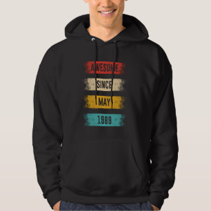 36 jaar oud Geweldige sinds mei 1989 36ste verjaar Hoodie