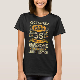 36 Jaar Oud  Oktober 1986 36e Verjaardag R T-shirt