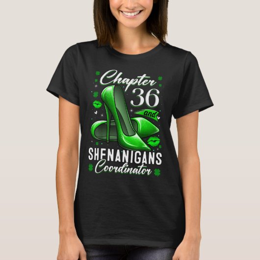 36 Jaar Oud St Patrick's Day Shenanigans Coordina T-shirt (Voorkant)