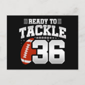 36 Jaar Oud Tackle Football Party 36e Verjaardag Briefkaart (Voorkant)