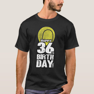 36 jaar oud  tennis 36e verjaardag t-shirt