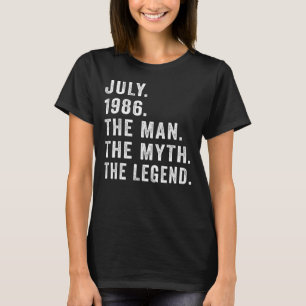 36 jaar oud Verjaardag Het Man Myth Legend 19 juli T-shirt
