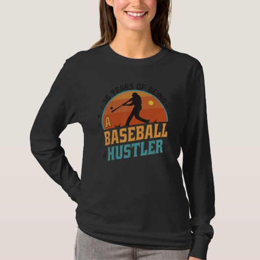 36 jaar oude Baseball Player 36th Birthday Mannen T-shirt (Voorkant)