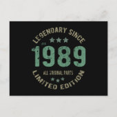 36 jaar oude Bday 1989 Legend 36ste verjaardag cad Briefkaart (Voorkant)