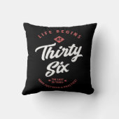 36 jaar oude bruistocht kussen (Achterkant)