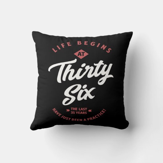 36 jaar oude bruistocht kussen (Achterkant)