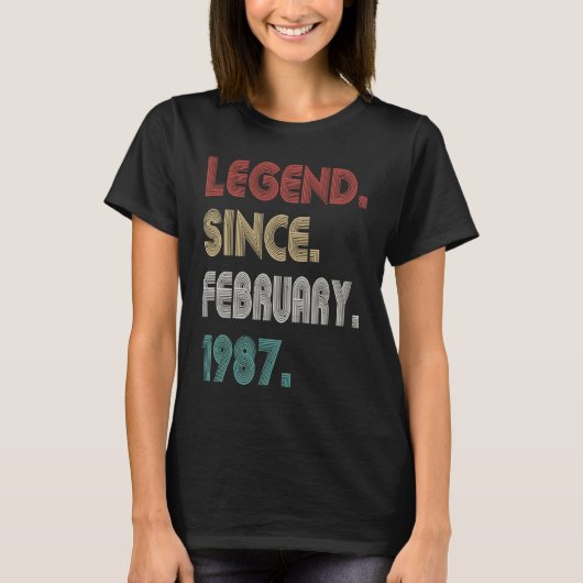 36 jaar oude legering sinds februari 1987 36 t-shirt (Voorkant)