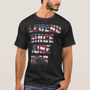 36 jaar oude leggende sinds juni 1986 36e verjaard t-shirt