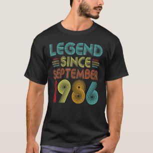 36 jaar oude leggende sinds september 1986 36e her t-shirt