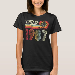 36 jaar Oude Mannen Vrouwen 1987 Retro 36th Birth T-shirt