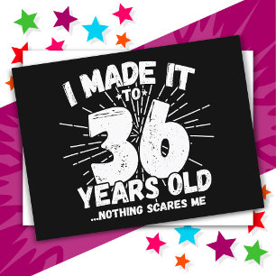 36 Jaar Oude Sarcastische Meme Leuk 36e Verjaardag Briefkaart