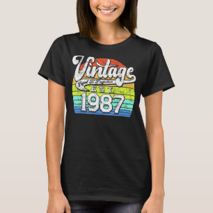 36 jaar oude Vintage 1987 36e verjaardag 1 T-shirt