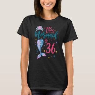 36 jaar oude zeemeermin koningin 36e verjaardag me t-shirt
