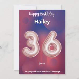 36-jarige Happy Birthday-kaart