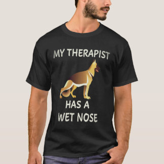 36 Mijn therapeut heeft een Duitse herder met een  T-shirt