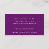 36 Moderne professionele kledingbes Visitekaartje (Achterkant)