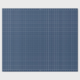 36" raster met liniaal Traditionele blauwdruk kleu Cadeaupapier