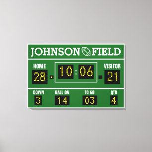 36 Scorebord van het Football van" x 24" het Canvas Afdruk