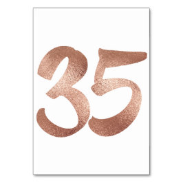 36 Tabel Nummer Wit Metallic roze roze rood Goud Kaart