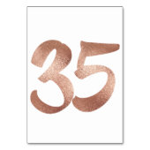 36 Tabel Nummer Wit Metallic roze roze rood Goud Kaart (Voorkant)