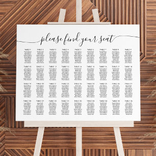 36 Tafels groot Vind uw zitplaatskaart Poster