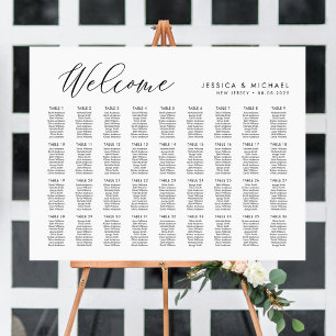 36 Tafels Groot Welkomstkaart Plan Poster