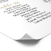 36 Tafels Vind Je Plaats Zitplaatsindeling Plan Poster (Hoek)