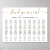 36 Tafels Vind uw Seat Zitplaatsschema Plan Poster (Voorkant)