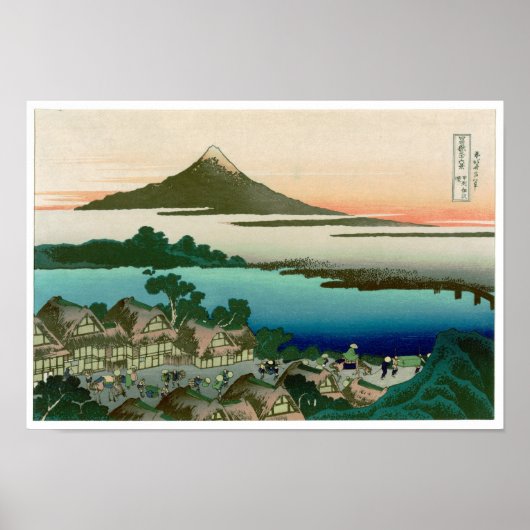 36 Uitzicht Fuji, Hokusai Fine Vintage Poster (Voorkant)