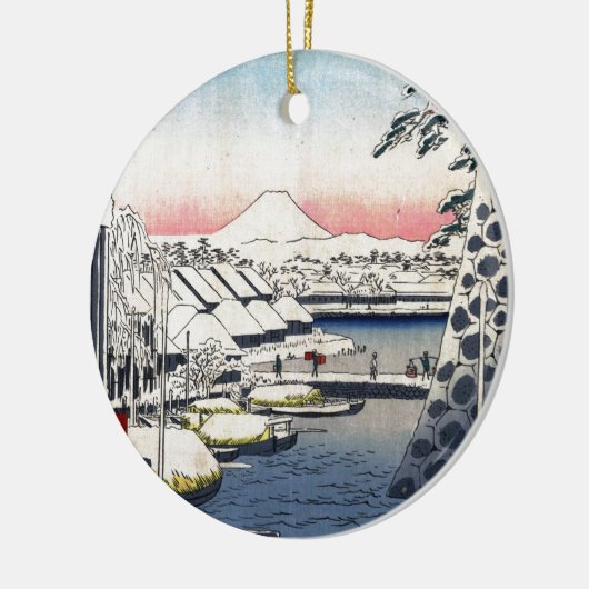 36 Uitzicht van de berg Fuji Keramisch Ornament (Links)