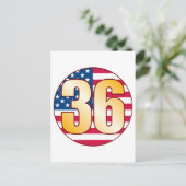 36 USA Gold Briefkaart (Staand voorkant)