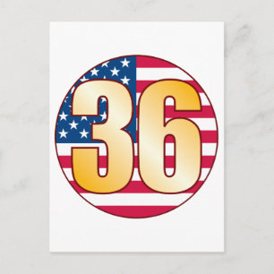 36 USA Gold Briefkaart