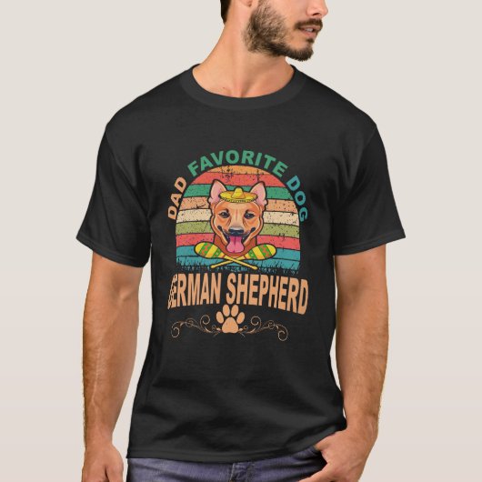 36 Vader Favoriete Hond Duitse Herder T-shirt (Voorkant)