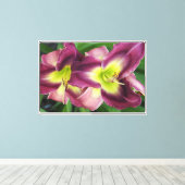 36"x24" Daglelies Canvas Afdruk (Insitu (Houten vloer))