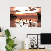 36 x24-inch papieren poster met "Bevroren op zonso (Thuiskantoor)