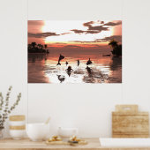 36 x24-inch papieren poster met "Bevroren op zonso (Keuken)