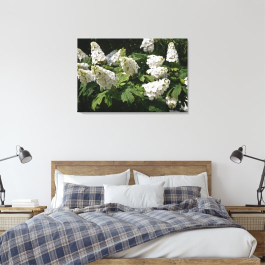 36 "x24" Oakleaf Hydrangea Canvas Afdruk (Insitu (Slaapkamer))