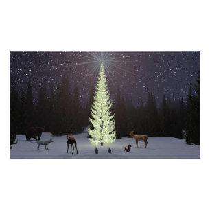 36 "x24" papier poster met "O Tannenbaum" afbeeldi