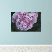 36"x24" Roze Pioen Canvas Afdruk (Insitu (Houten vloer))