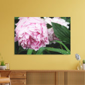 36 "x24" roze pioen canvas afdruk (Insitu (Woonkamer))