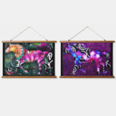 36 "x26" Set van twee wandtapijten Abstract Paarde Hangend Wandkleed (Dubbel)