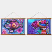 36 "x26" Set van twee wandtapijten grillige vis Hangend Wandkleed (Dubbel)