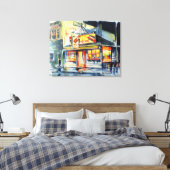 36 "x28" op Canvas Rode Hete Ranch Waterverf Print (Insitu (Slaapkamer))