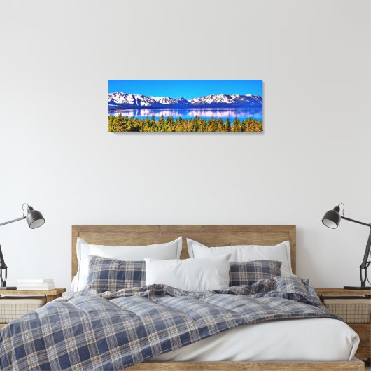 36 X 12 BEAUTIFUELE LAK DEZE GEWRAPPEERDE KANVAS-A CANVAS AFDRUK (Insitu (Slaapkamer))